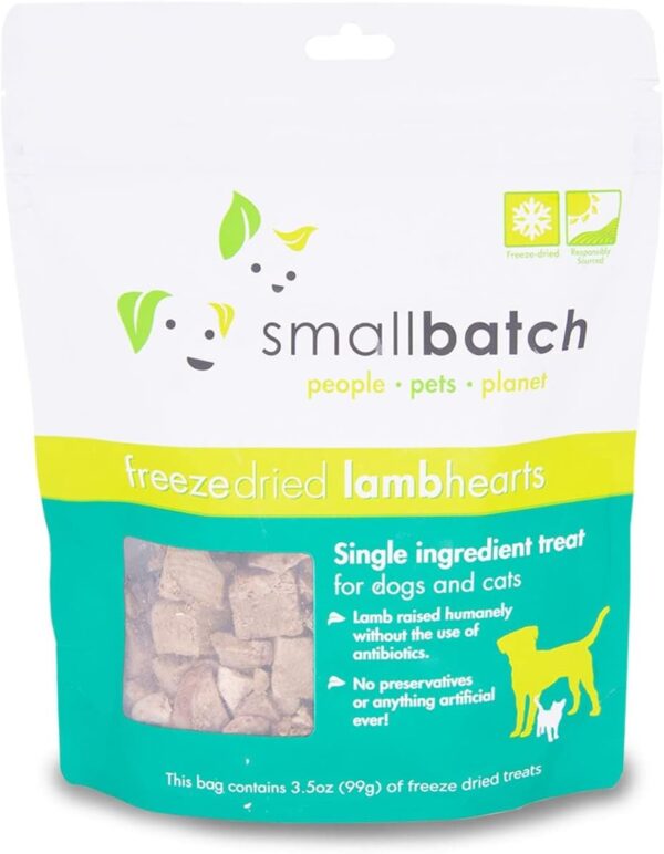 Smallbatch Pets Premium Freeze Dried Lamb Heart Treats