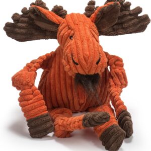 HuggleHounds Knotties Plush Moose Dog Toy